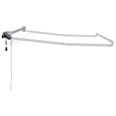 Elektrisch uitschuifbaar zonnescherm frame Wit 2,5 x 2 m 4