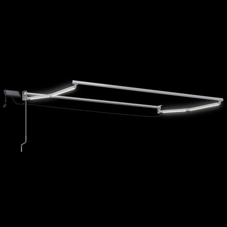 Elektrisch uitschuifbaar zonnescherm frame Wit 3 x 2,5 m 2