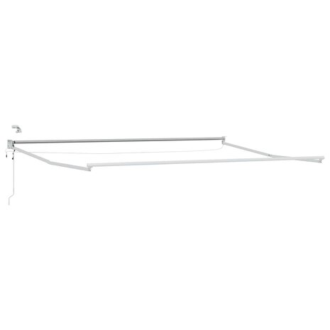 Elektrisch uitschuifbaar zonnescherm frame Wit 5 x 3 m 1