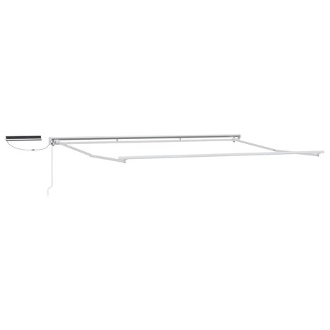 Elektrisch uitschuifbaar zonnescherm frame Wit 4,5 &times; 3 m Staal 1