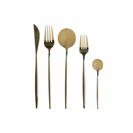 Bestek DKD Home Decor Gouden Roestvrij staal 3 x 1,5 x 13 cm 20 Onderdelen 1