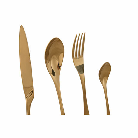Bestek Home ESPRIT Gouden Roestvrij staal 2 x 1,5 x 25,5 cm 16 Onderdelen 3