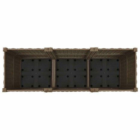 Verhoogde tuinbak 120x40x38 cm polypropyleen 6