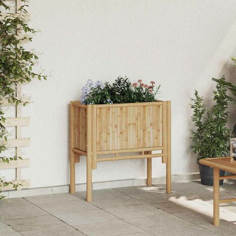 Verhoogde tuinbak Bruin 70 x 35 x 70 cm Bamboe 1