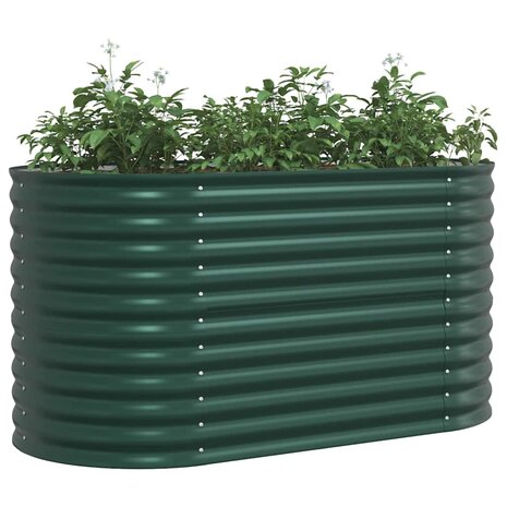 Verhoogde tuinbak Groen 160 x 80 x 81 cm Staal 3
