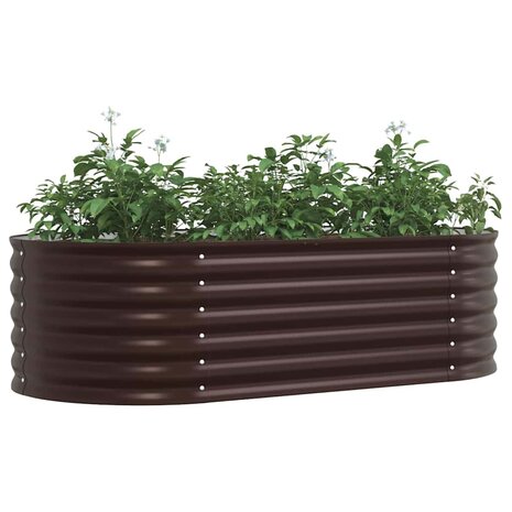 Verhoogde tuinbak Bruin 160 x 80 x 44 cm Staal 3