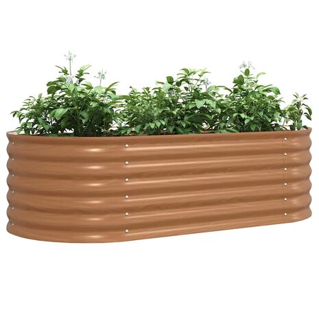 Verhoogde tuinbak Bruin 160 x 80 x 44 cm Staal 3