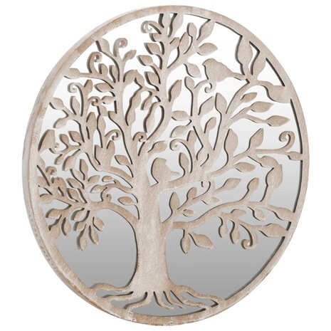 Spiegel rond 60x2,5 cm ijzer zandkleurig 3