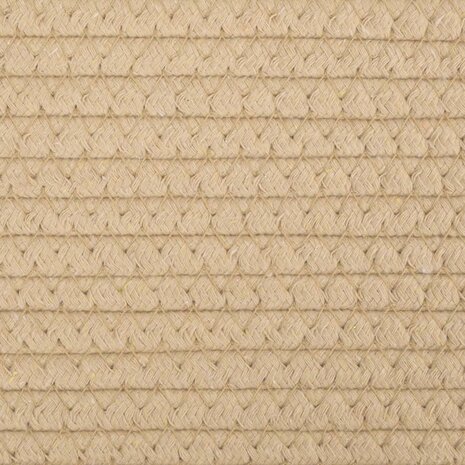 Opbergmand &Oslash; 40x25 cm katoen beige en wit 7