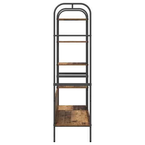 Kledingrek met plank Bruin 120 x 44 x 160 cm Bewerkt hout 6