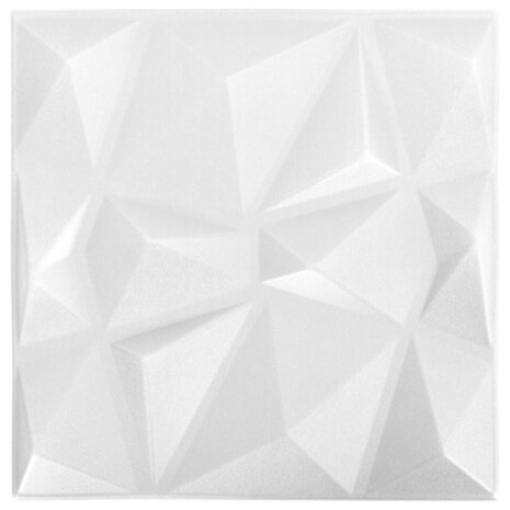Wandpanelen 12 pcs Diamant Wit 50 x 50 cm XPS Schuim 4