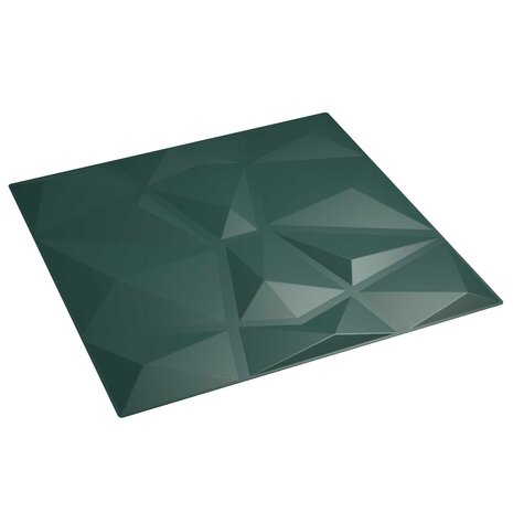 Wandpanelen 48 pcs Groen 50 x 50 cm XPS Schuim 1