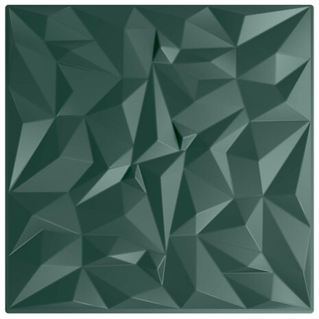 Wandpanelen 24 pcs Amethist Groen 50 x 50 cm XPS Schuim 3