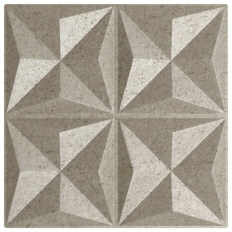 Wandpanelen 12 pcs Origami Beton 50 x 50 cm XPS Schuim 3