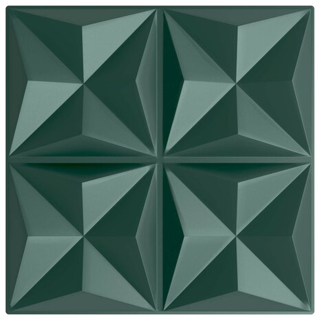 Wandpanelen 24 pcs Origami Groen 50 x 50 cm XPS Schuim 4
