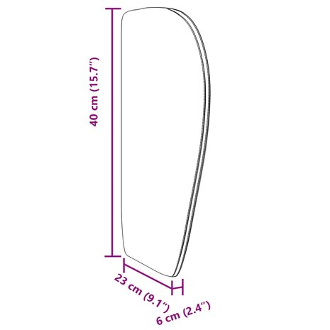 Hoofdbord oor Dim Grijs 40 x 23 x 6 cm Stof 11