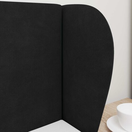 Hoofdbord oor Zwart 40 x 23 x 6 cm Fluweel 4