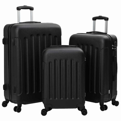 Koffer met slot 3 pcs Zwart 50 x 31 x 78 cm ABS Kunststof 1