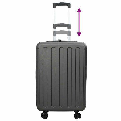 Koffer met slot Donkergrijs 43 x 27 x 66 cm ABS Kunststof 11