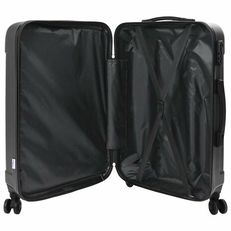 Koffer met slot 3 pcs Donkergrijs 50 x 31 x 78 cm ABS Kunststof 2