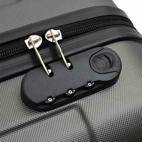 Koffer met slot 3 pcs Donkergrijs 50 x 31 x 78 cm ABS Kunststof 10