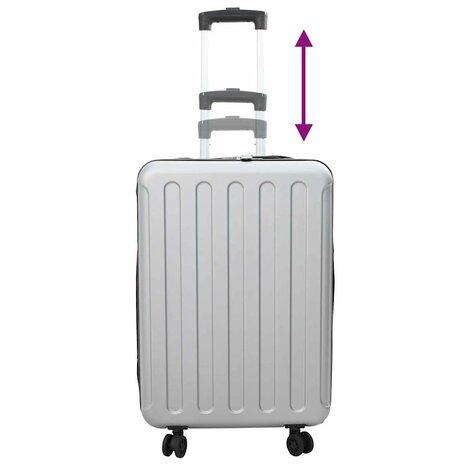 Koffer met slot Zilver 43 x 27 x 66 cm ABS Kunststof 11