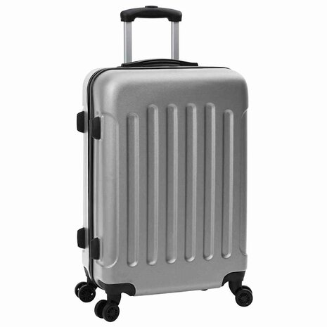 Koffer met slot 3 pcs Zilver 50 x 31 x 78 cm ABS Kunststof 3