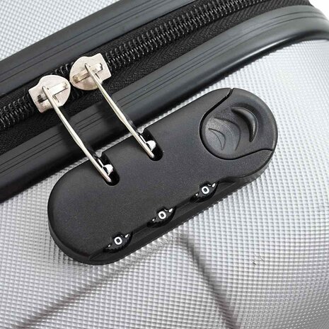 Koffer met slot 3 pcs Zilver 50 x 31 x 78 cm ABS Kunststof 10