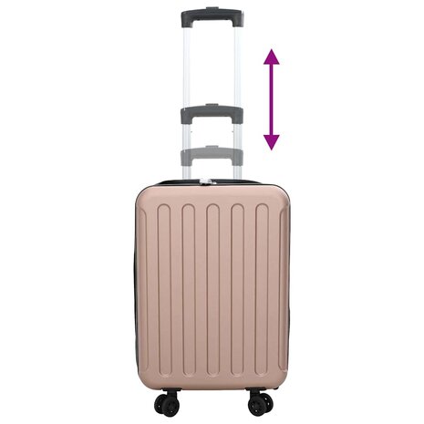 Koffer met slot Ros&eacute;goud 34 x 23 x 55.5 cm ABS Kunststof 11