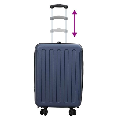 Koffer met slot Donkerblauw 34 x 23 x 55.5 cm ABS Kunststof 10