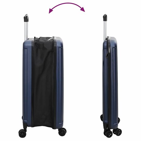 Koffer met slot Donkerblauw 34 x 23 x 55.5 cm ABS Kunststof 11