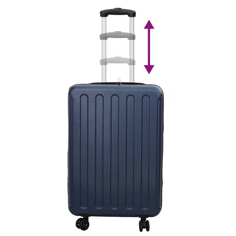 Koffer met slot Donkerblauw 43 x 27 x 66 cm ABS Kunststof 10