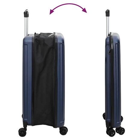 Koffer met slot Donkerblauw 43 x 27 x 66 cm ABS Kunststof 11