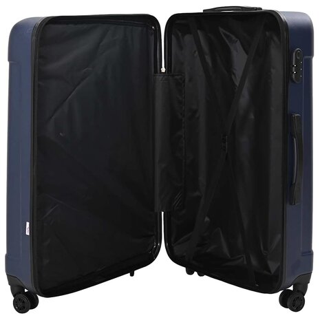 Koffer met slot 3 pcs Donkerblauw 50 x 31 x 78 cm ABS Kunststof 4