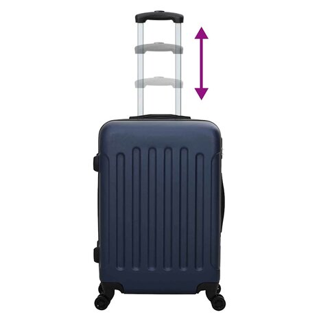Koffer met slot 3 pcs Donkerblauw 50 x 31 x 78 cm ABS Kunststof 11