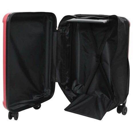 Koffer met slot Rood 34 x 23 x 55.5 cm ABS Kunststof 3