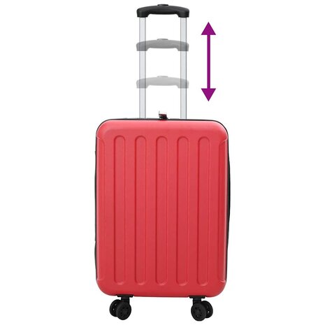 Koffer met slot Rood 43 x 27 x 66 cm ABS Kunststof 10