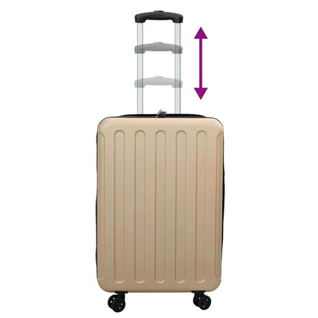 Koffer met slot champagne 34 x 23 x 55.5 cm ABS Kunststof 10