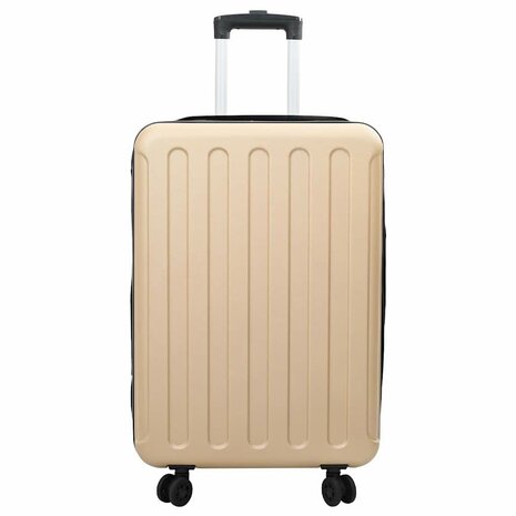 Koffer met slot champagne 43 x 27 x 66 cm ABS Kunststof 2