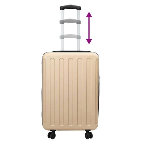 Koffer met slot champagne 43 x 27 x 66 cm ABS Kunststof 10
