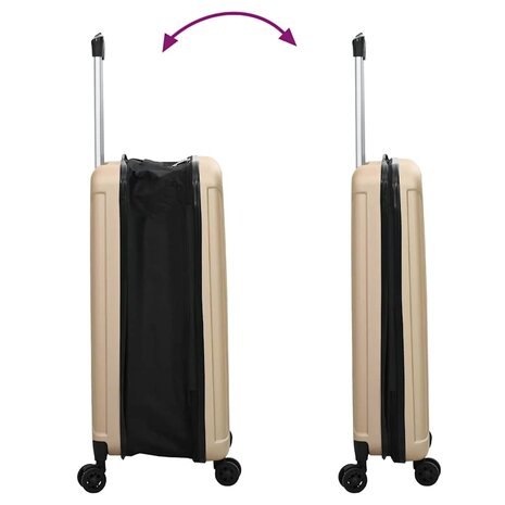 Koffer met slot champagne 43 x 27 x 66 cm ABS Kunststof 11
