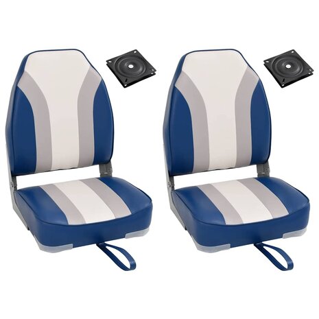 Bootstoelen inklapbaar 2 st met hoge rugleuning 1