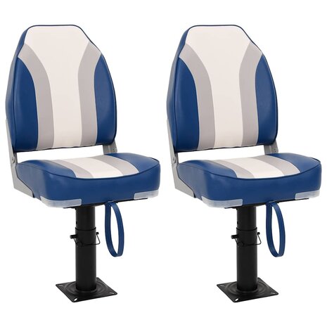 Bootstoelen inklapbaar 2 st met hoge rugleuning 1