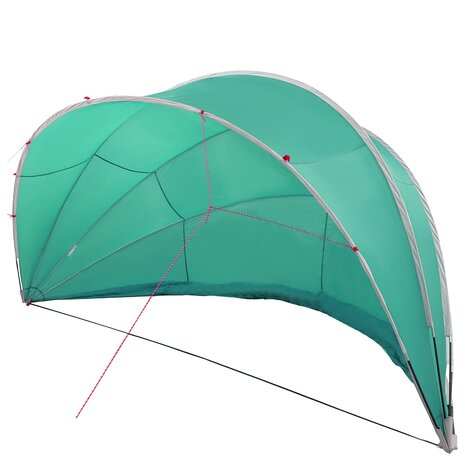 Zwembadoverkapping Blauw 546 x 516 x 250 cm 185T polyester met PU-coating 2