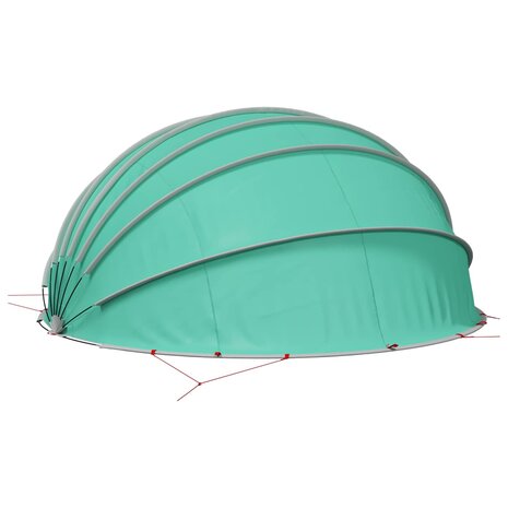 Zwembadoverkapping Blauw 592 x 590 x 275 cm 185T polyester met PU-coating 6