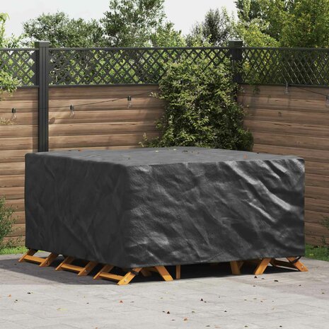 Tuinsethoes Effen Zwart 180 x 190 x 85 cm 420D 1