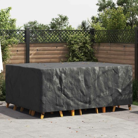 Tuinsethoes Effen Zwart 240 x 190 x 90 cm 420D 1