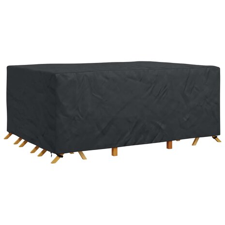 Tuinsethoes Effen Zwart 270 x 180 x 90 cm 210D 3