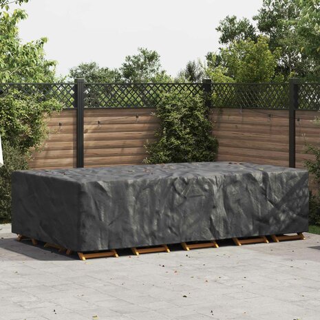 Tuinsethoes Effen Zwart 315 x 180 x 74 cm 210D 1