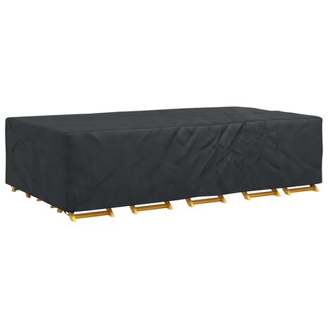 Tuinsethoes Effen Zwart 315 x 180 x 74 cm 210D 3